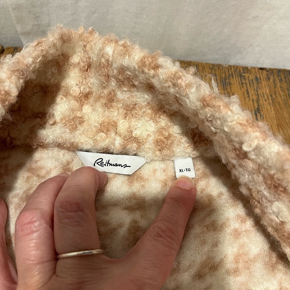 REITMANS – Rose & Cream Bouclé Open Cardigan XL - Picture 2 of 11